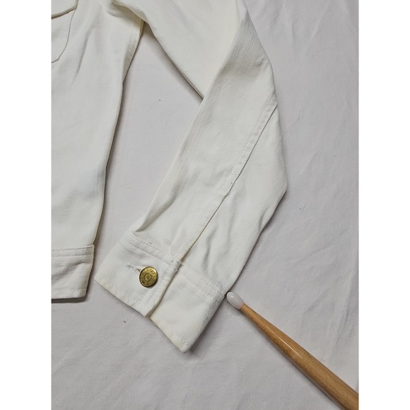 Ralph Lauren Women's White Jean Trucker Southwestern Jacket Size Med Beaded - Picture 9 of 16